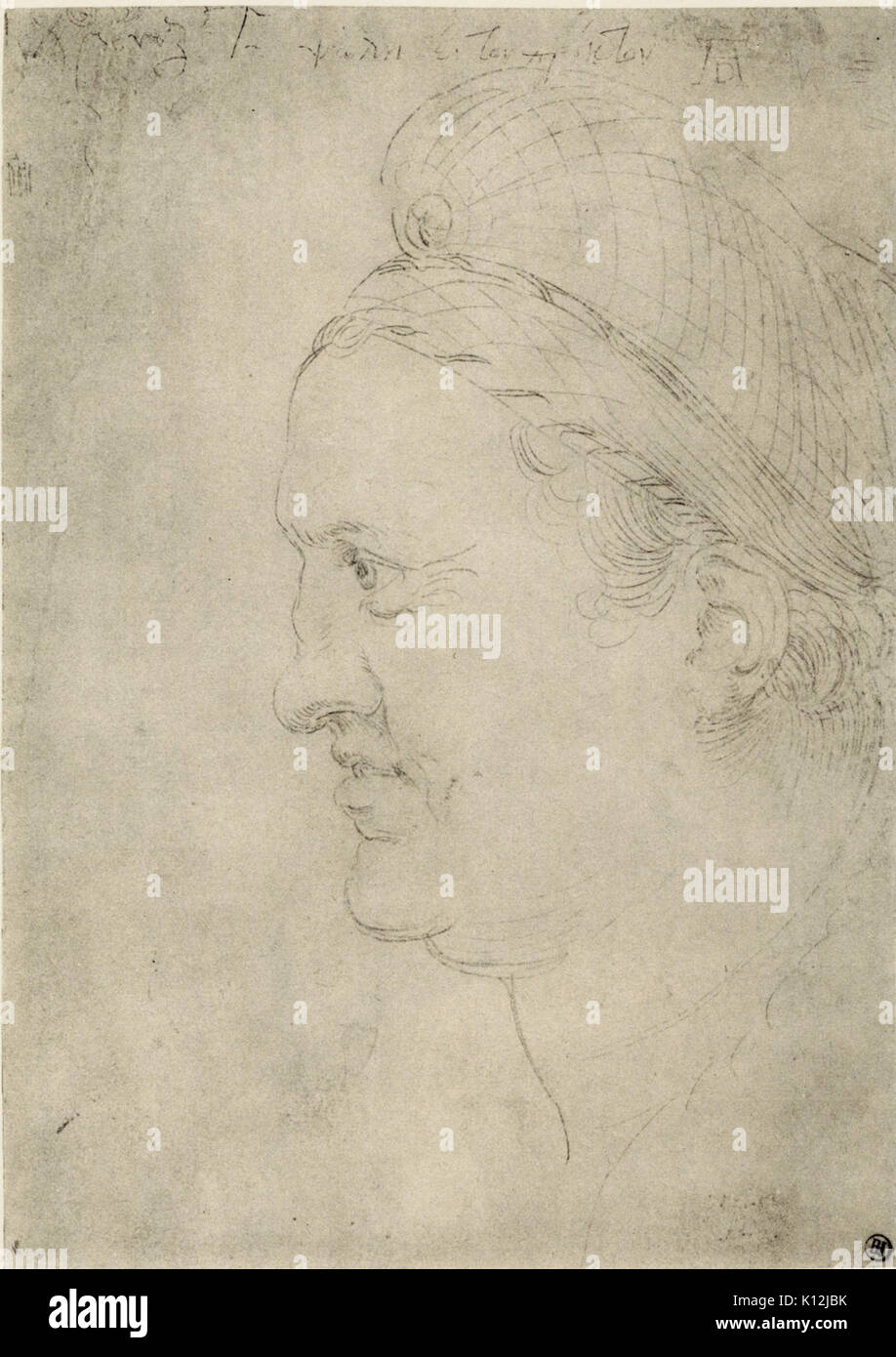 Albrecht Duerer Portrait von pirckheimer silverpoint 1503 Stockfoto