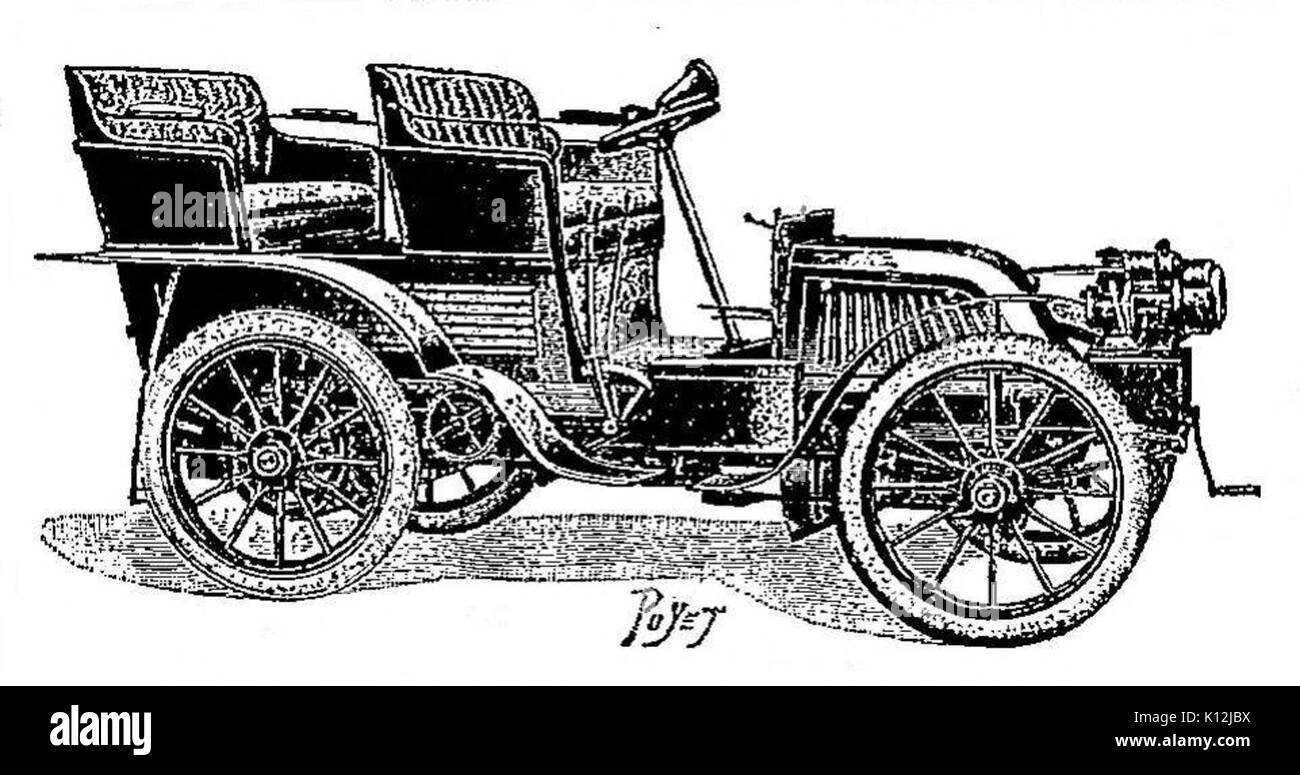 Automobil F. Charron Girardot et Voigt Le Journal Amusant 5 mars 1905 Stockfoto
