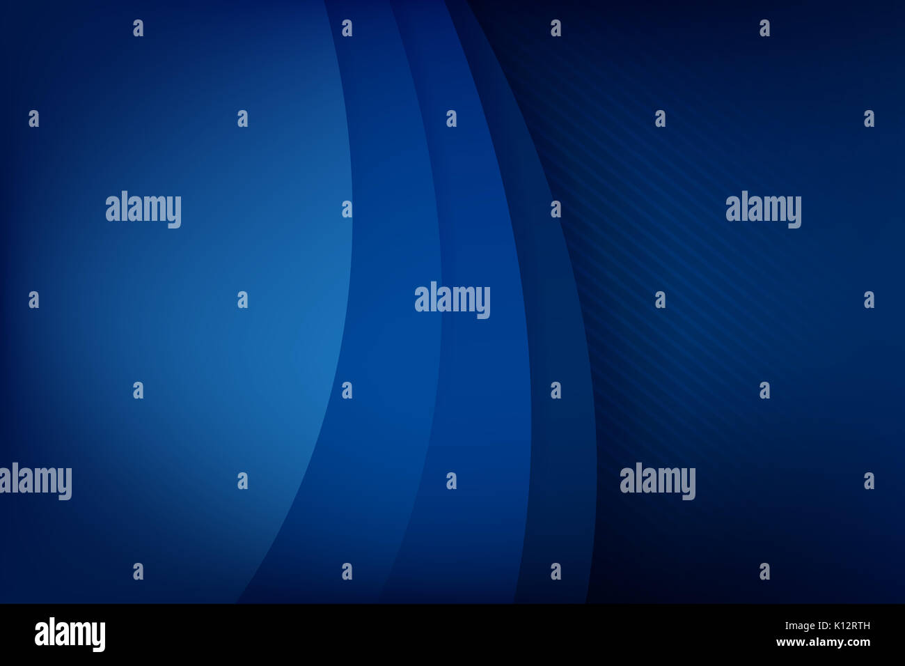 Abstrakte tief blauen Hintergrund Kurve und Layer mit Basic einfach Geometrie Vektor-illustration überlappen Stockfoto