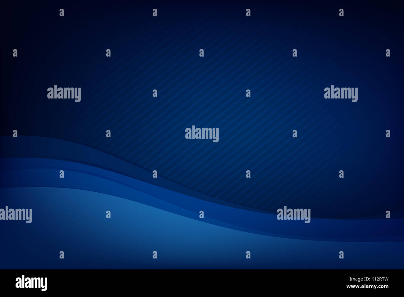 Abstrakte tief blauen Hintergrund Kurve und Layer mit Basic einfach Geometrie Vektor-illustration überlappen Stockfoto