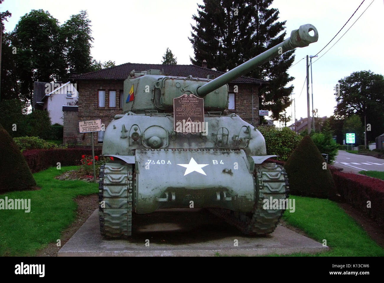 Us-amerikanische 7th Armored Division Memorial in Vielsalm 11. Stockfoto