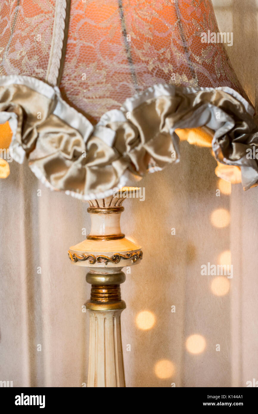 In der Nähe von einem schönen vintage Lampe Stockfoto