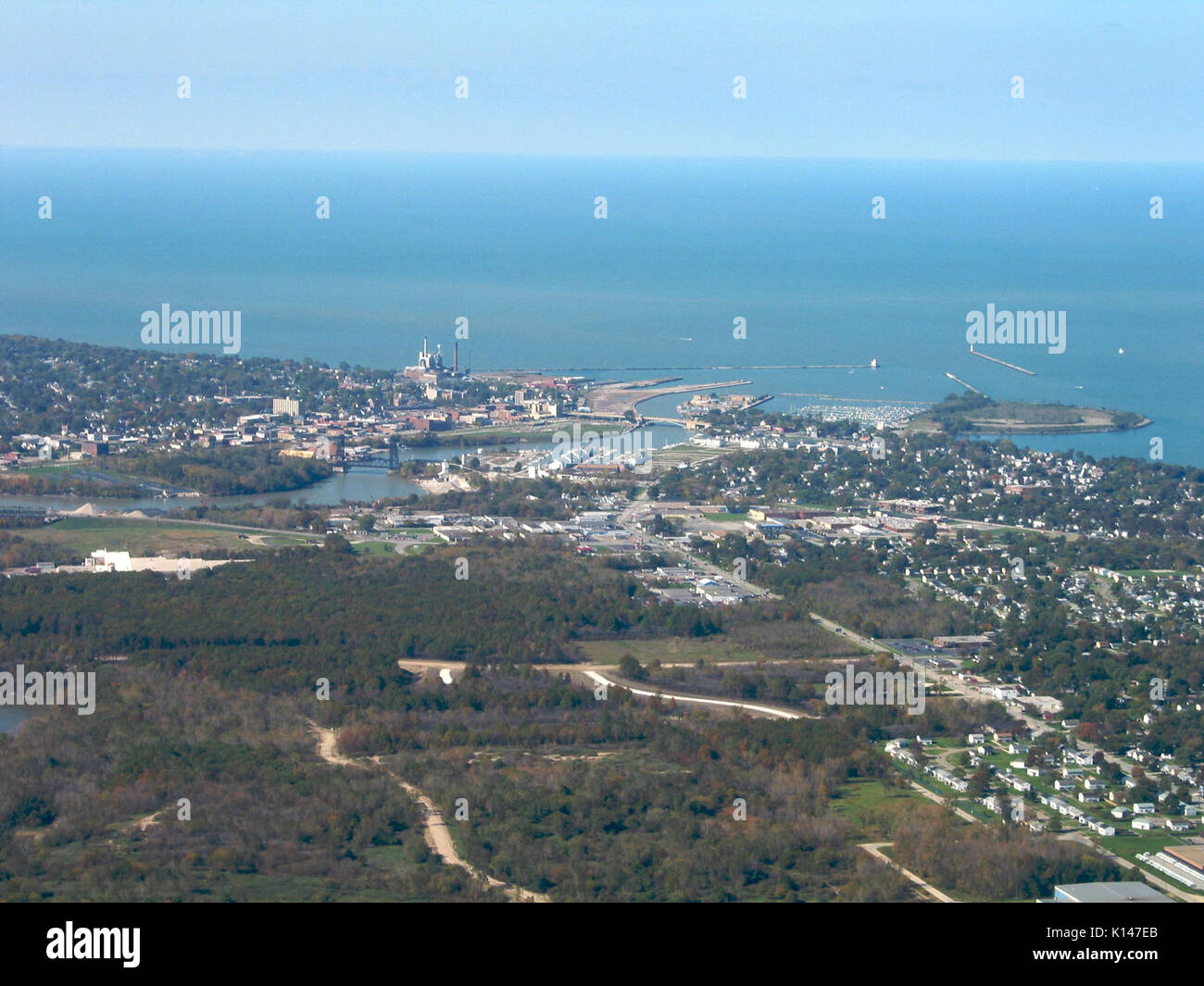 Luftaufnahme von Lorain, Ohio Stockfoto