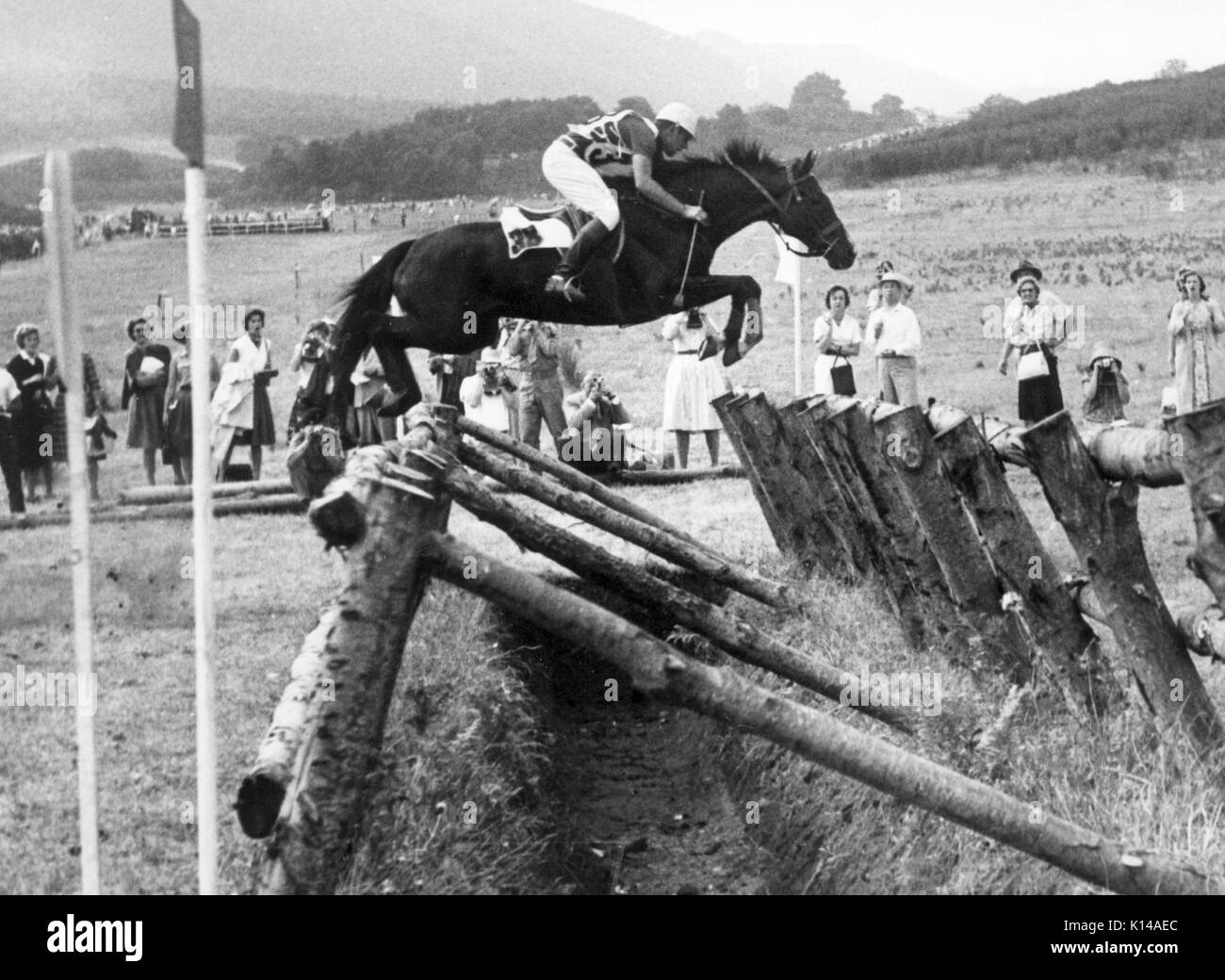 Olympische Spiele, Rom 1960, Michael Plumb (USA) Reiten Markham Stockfoto
