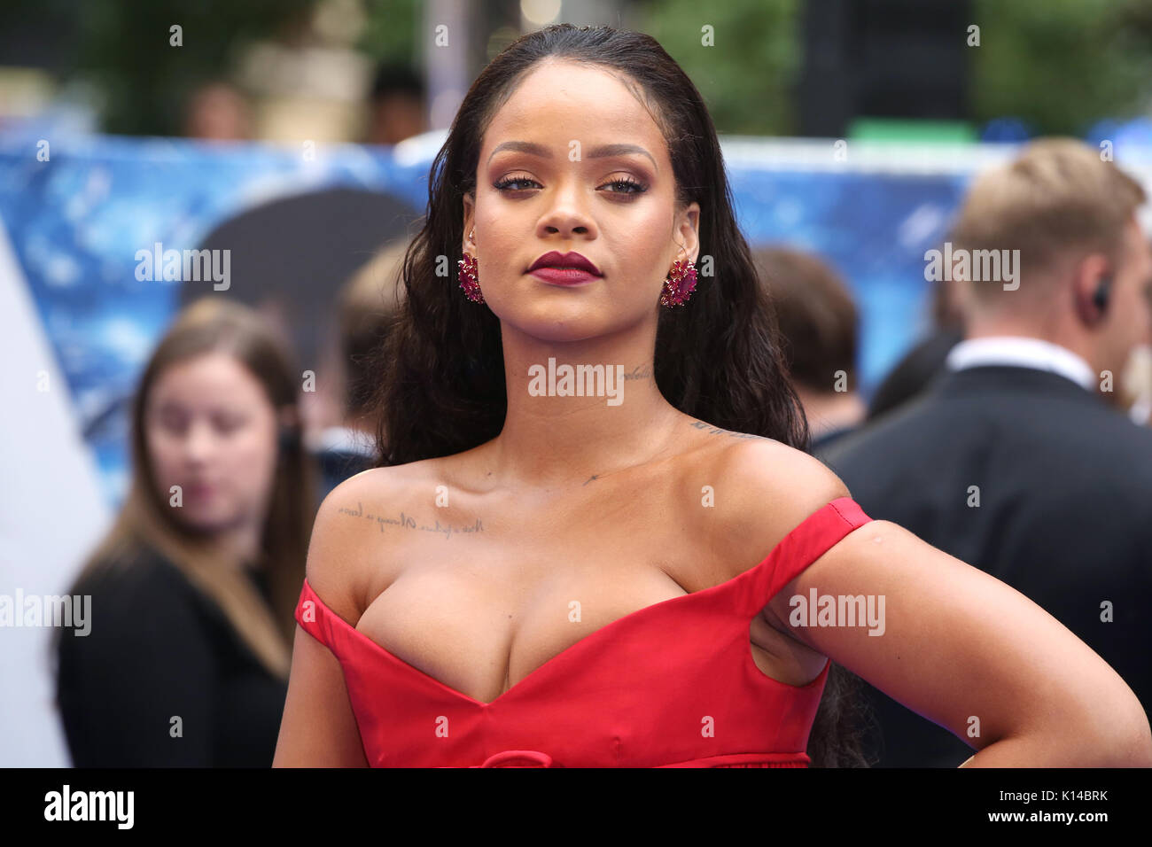 Baldrian und die Stadt der tausend Planeten europäische Premiere - Ankunft mit: Rihanna Wo: London, Großbritannien Wann: 24 Jun 2017 Credit: Lia Toby/WENN.com Stockfoto