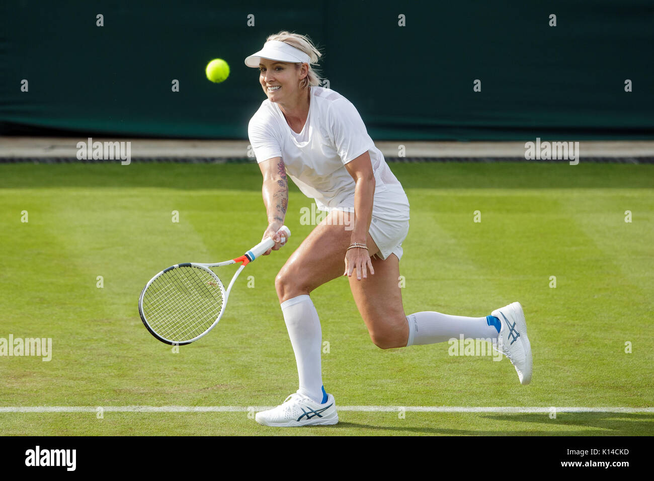 Bethanie Mattek-Sands der USA während der Praxis an der Wimbledon Championships 2017 Stockfoto