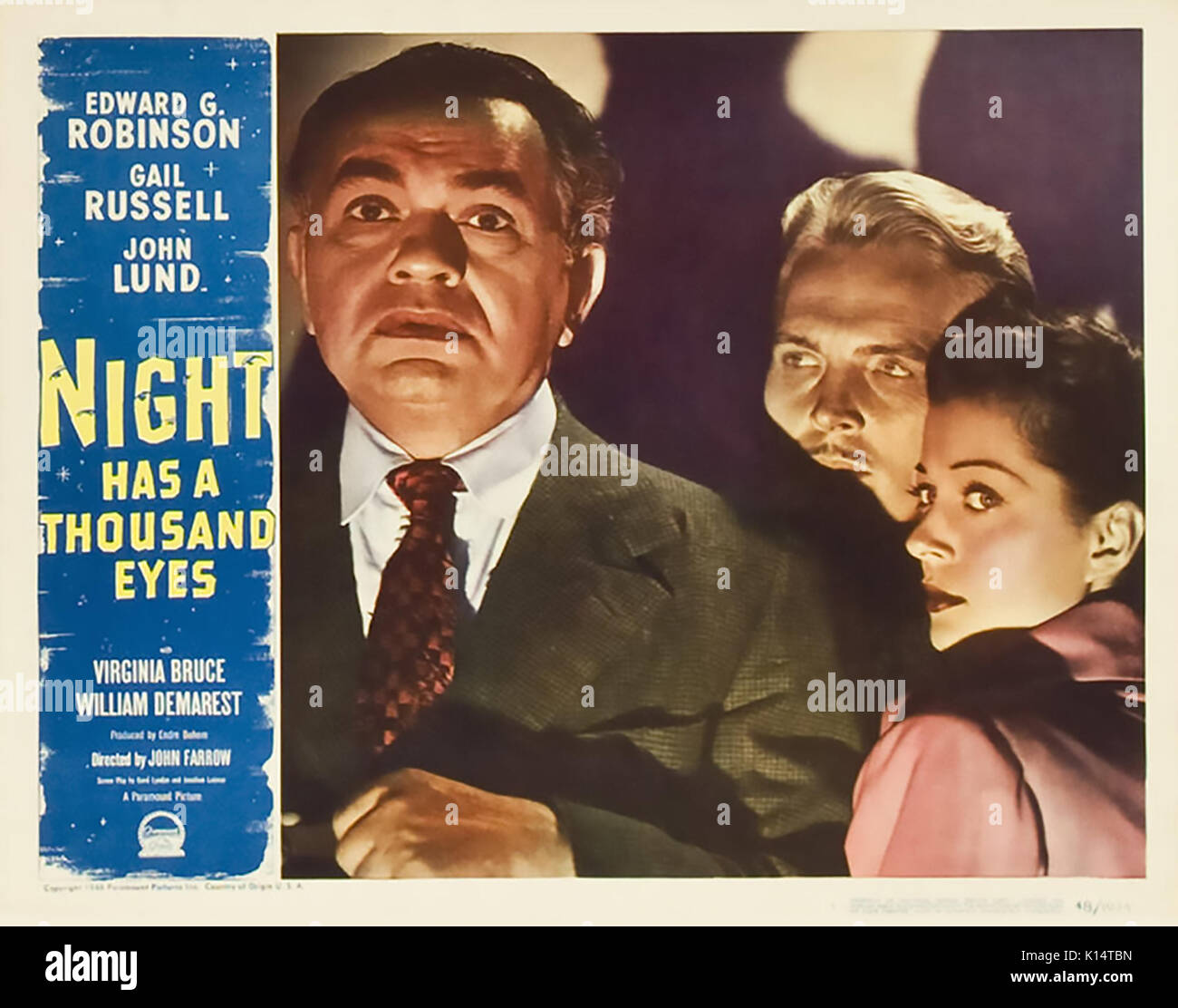Die nacht hat tausend Augen 1948 Paramount Pictures Film noir mit Von links Edward G.Robinson Die nacht hat tausend Augen 1948 Paramount Pictures Film noir mit Von links Edward G.Robinson
