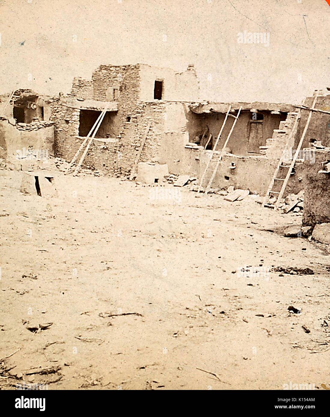 Wohnungen und Street an Oribay, Arizona, 1870. Stockfoto