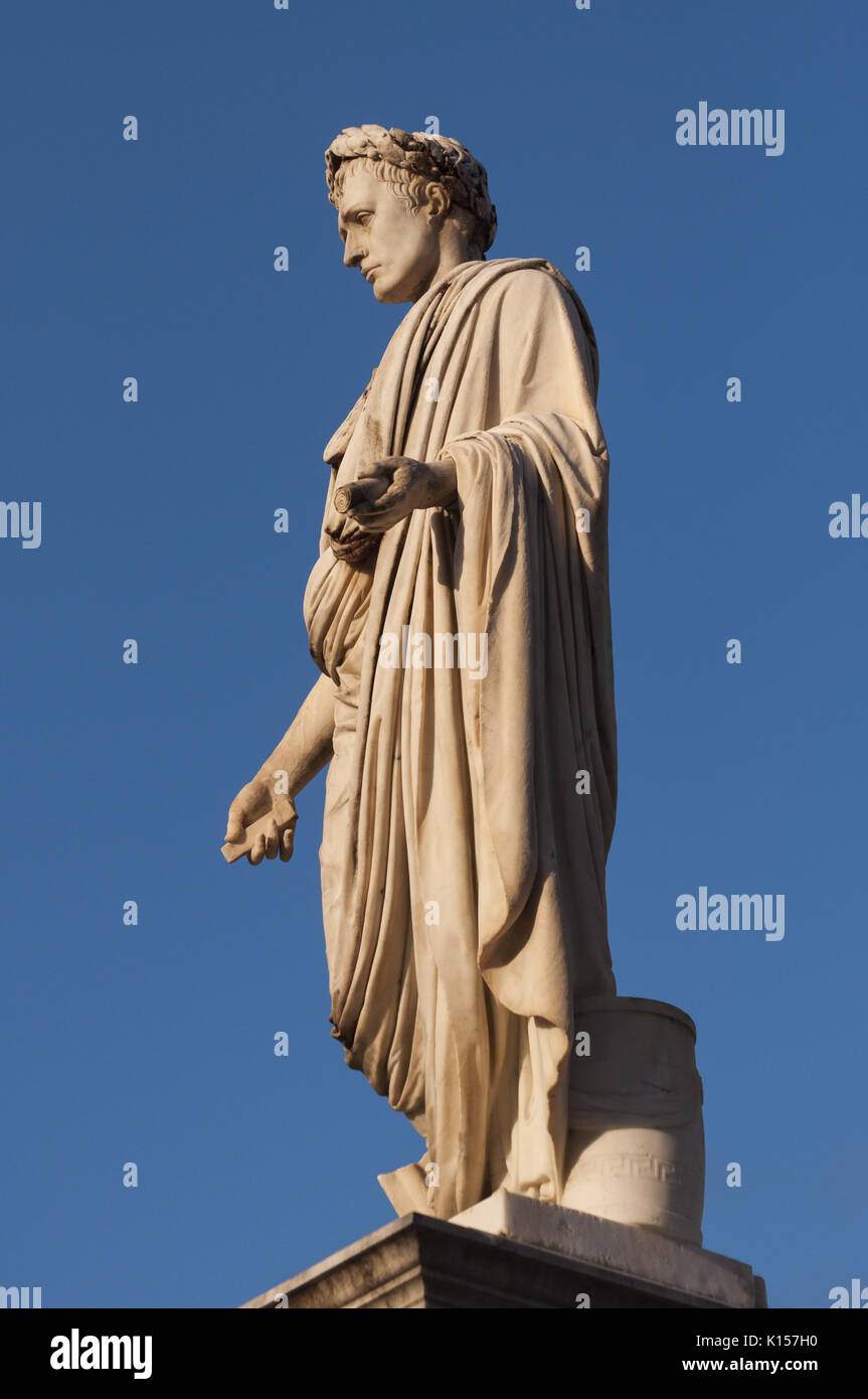 Frankreich, Korsika, Ajaccio, Altstadt, Platz-du-Platz Maréchal-Foch, Statue, Napoleon Stockfoto