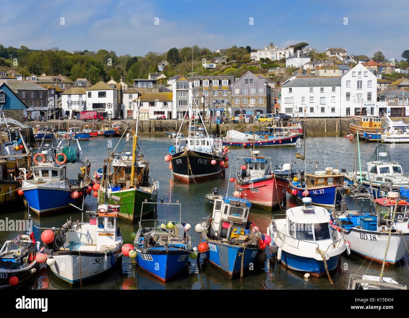Fischereihafen, Mevagissey, Cornwall, England, Vereinigtes Königreich Stockfoto