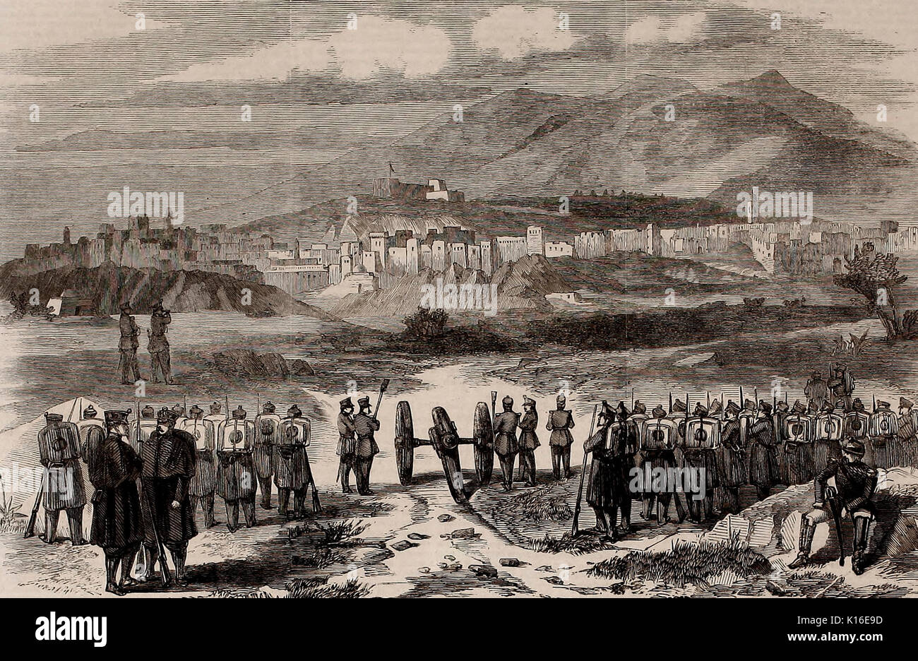 Anzeigen von Tetuan aus dem Süden -, Marokko, 1860 Stockfoto