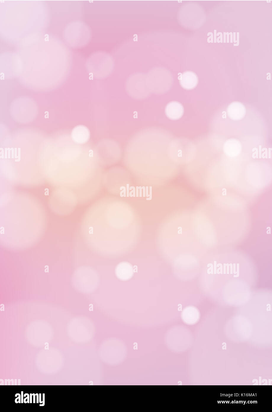 Romantische Pastell rosa gefärbte Bokeh effect vector Hintergrund Stockfoto