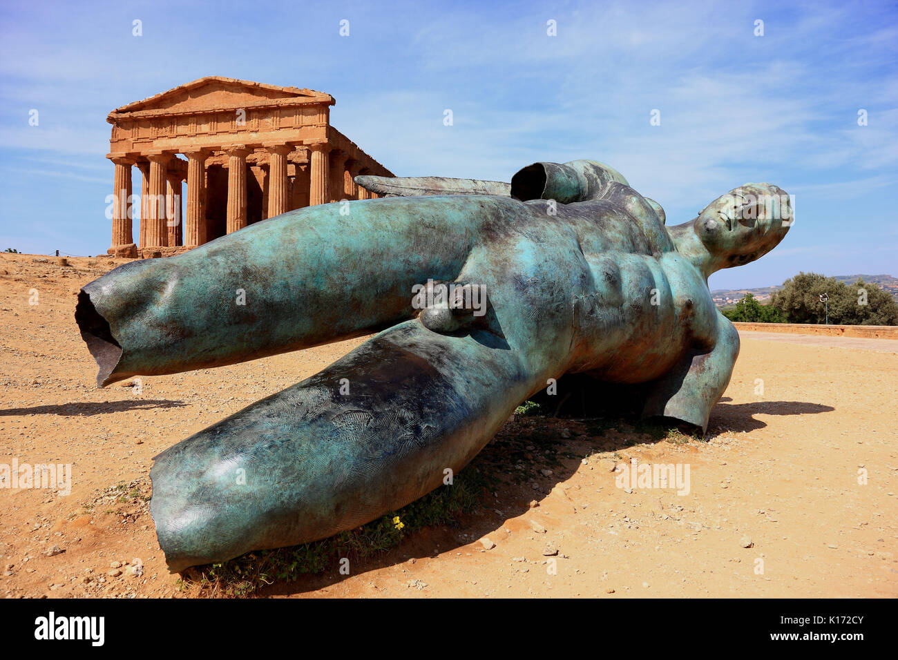 Sizilien, Parco Valle dei Templi di Agrigento, Unesco, Überreste der antiken Stadt Akragas in das Tal der Tempel von Agrigento, die Concordia T Stockfoto