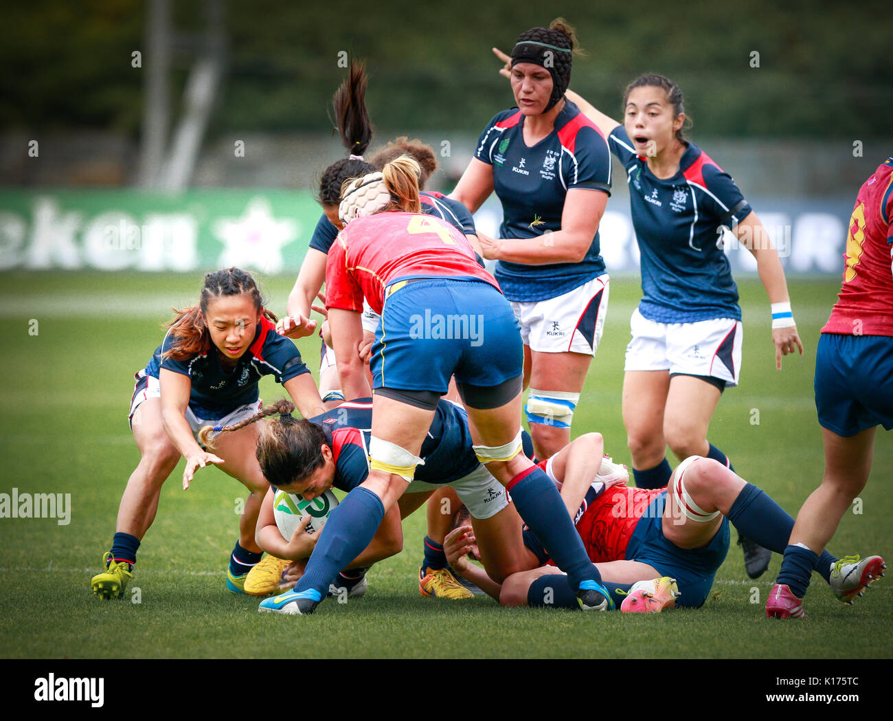 Womans Rugby World Cup 2017 - 9. platz Halbfinale - Dienstag, 22. August 2017 - Foto von Graham Service Spanien 31 - Hong Kong 7. Stockfoto