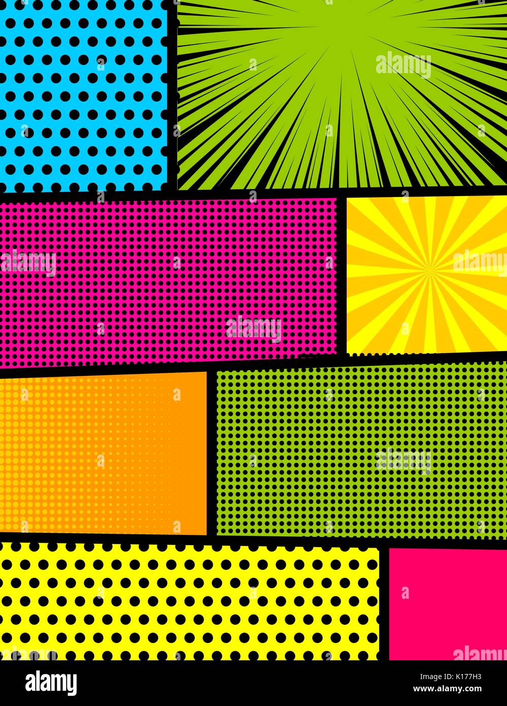 Comic farbigen Hintergrund Stock Vektor
