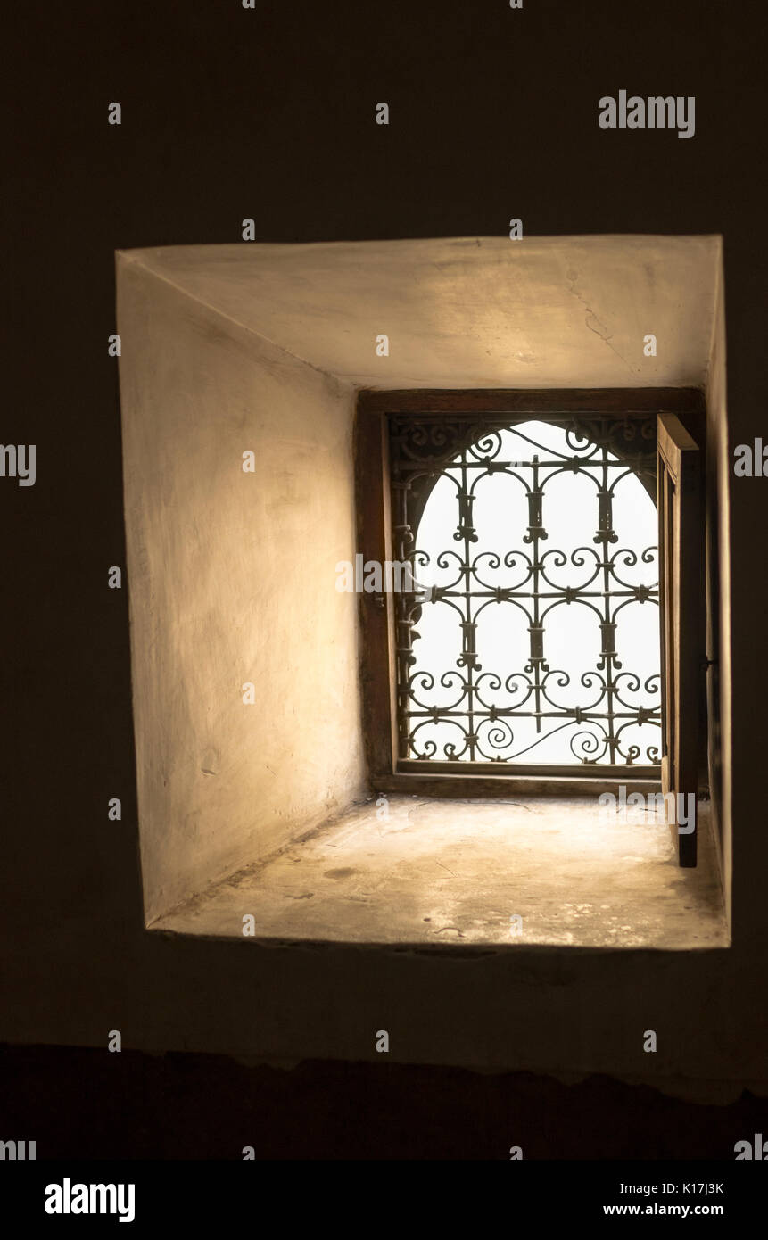 Kleines Fenster Marrakesch Museum Stockfoto