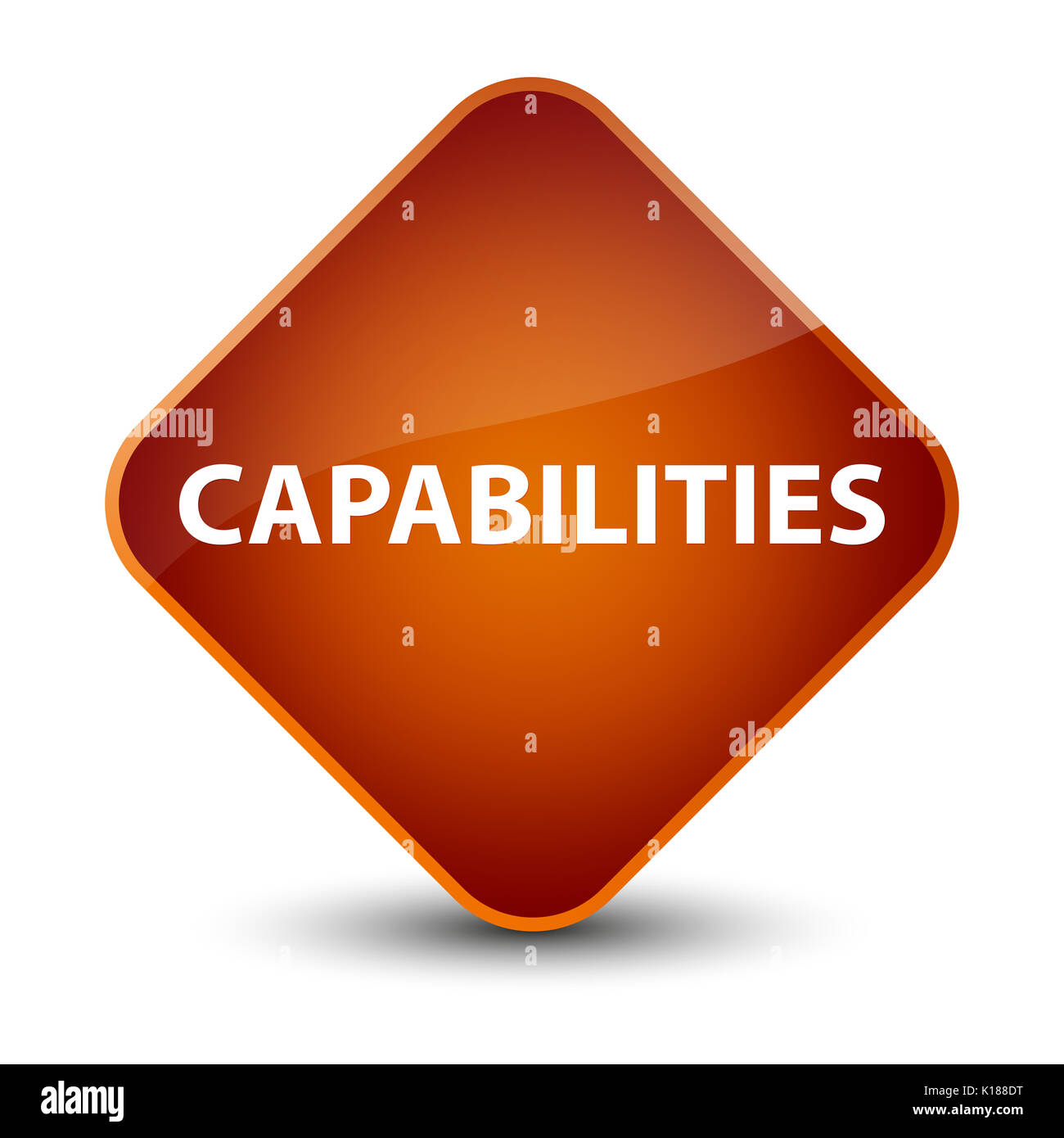 Funktionen auf elegante braune Raute abstrakte Abbildung isoliert Stockfoto