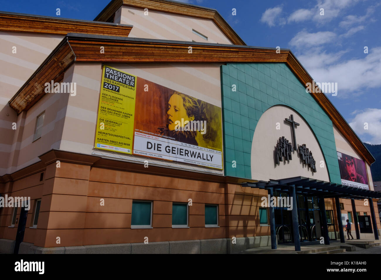 Passion Play Theatre in Oberammergau, Deutschland Stockfoto