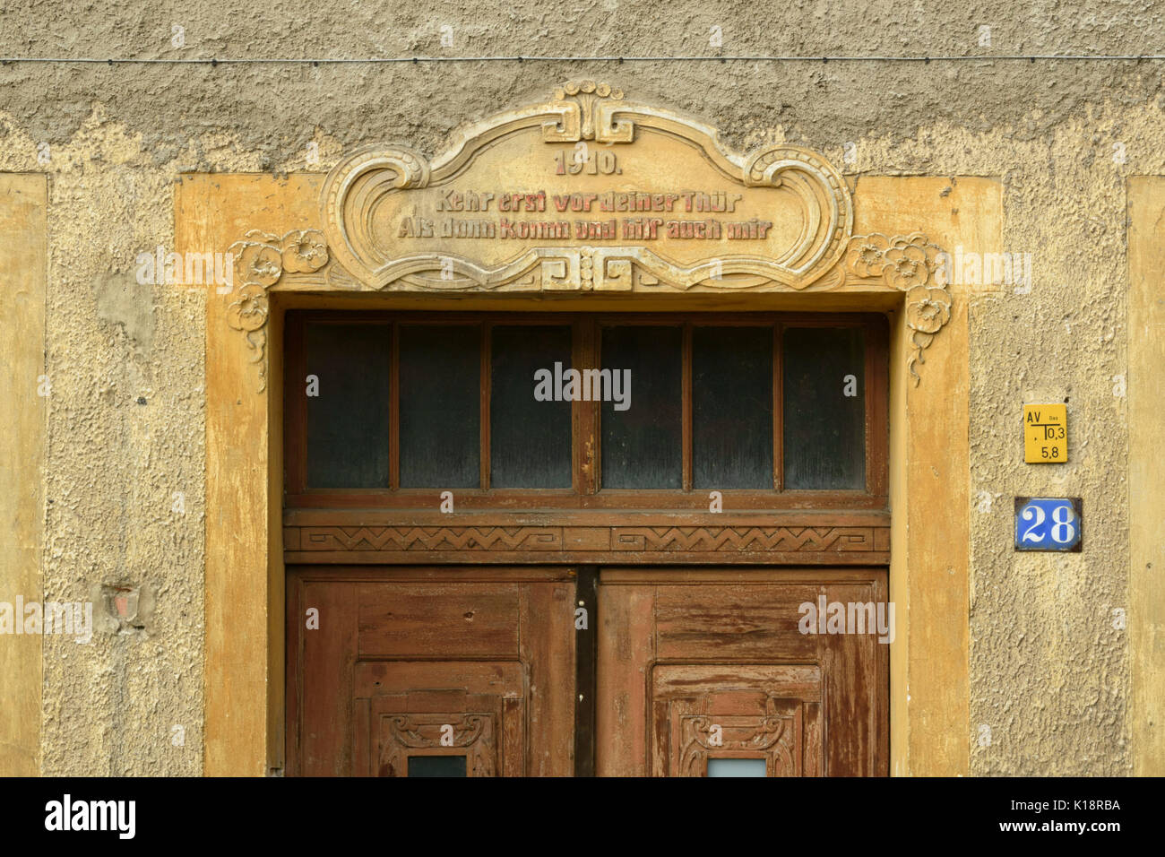 Hauseingang, Görlitz, Deutschland Stockfoto