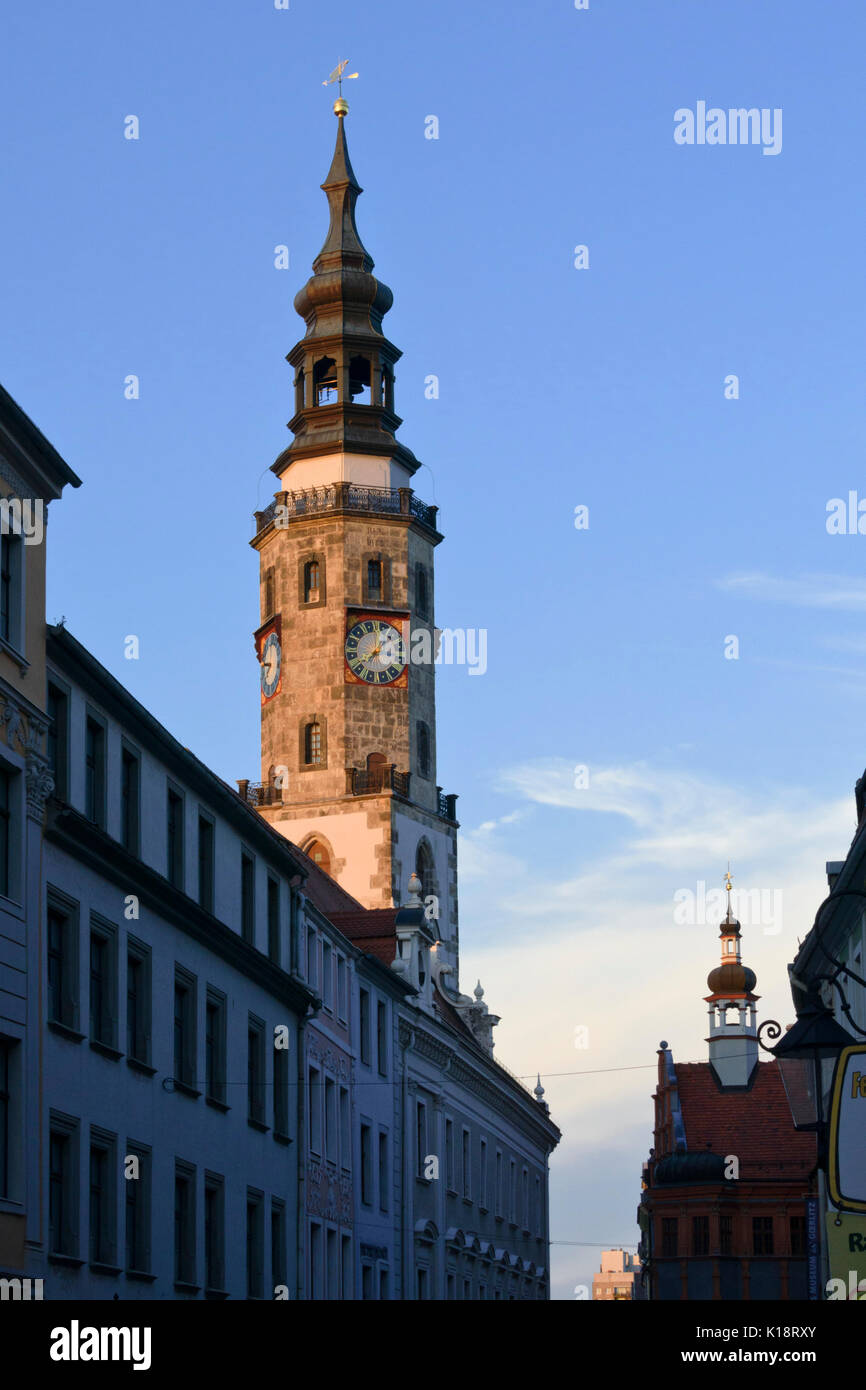 Rathaus turm, Görlitz, Deutschland Stockfoto