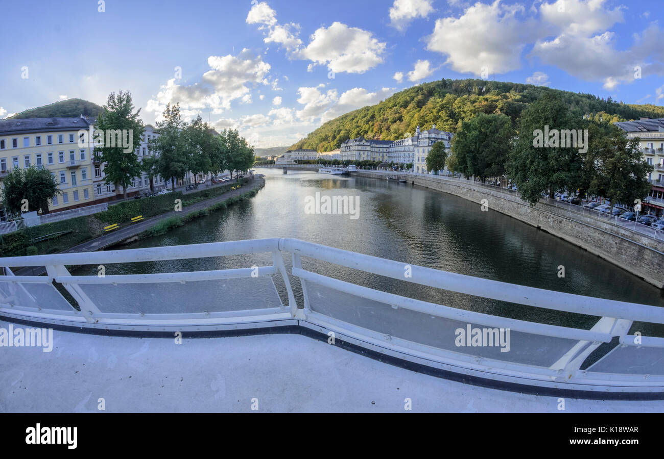 Kurbrücke über Lahn, Bad Ems, Deutschland Stockfoto