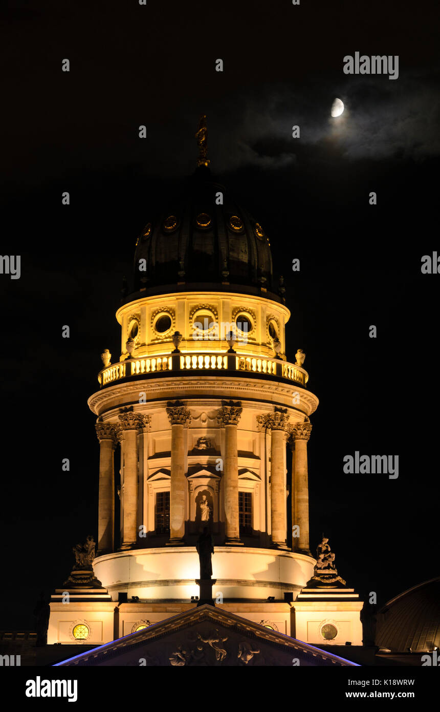 Lichtprojektion auf deutscher Dom, Gendarmenmarkt, Berlin, Deutschland Stockfoto