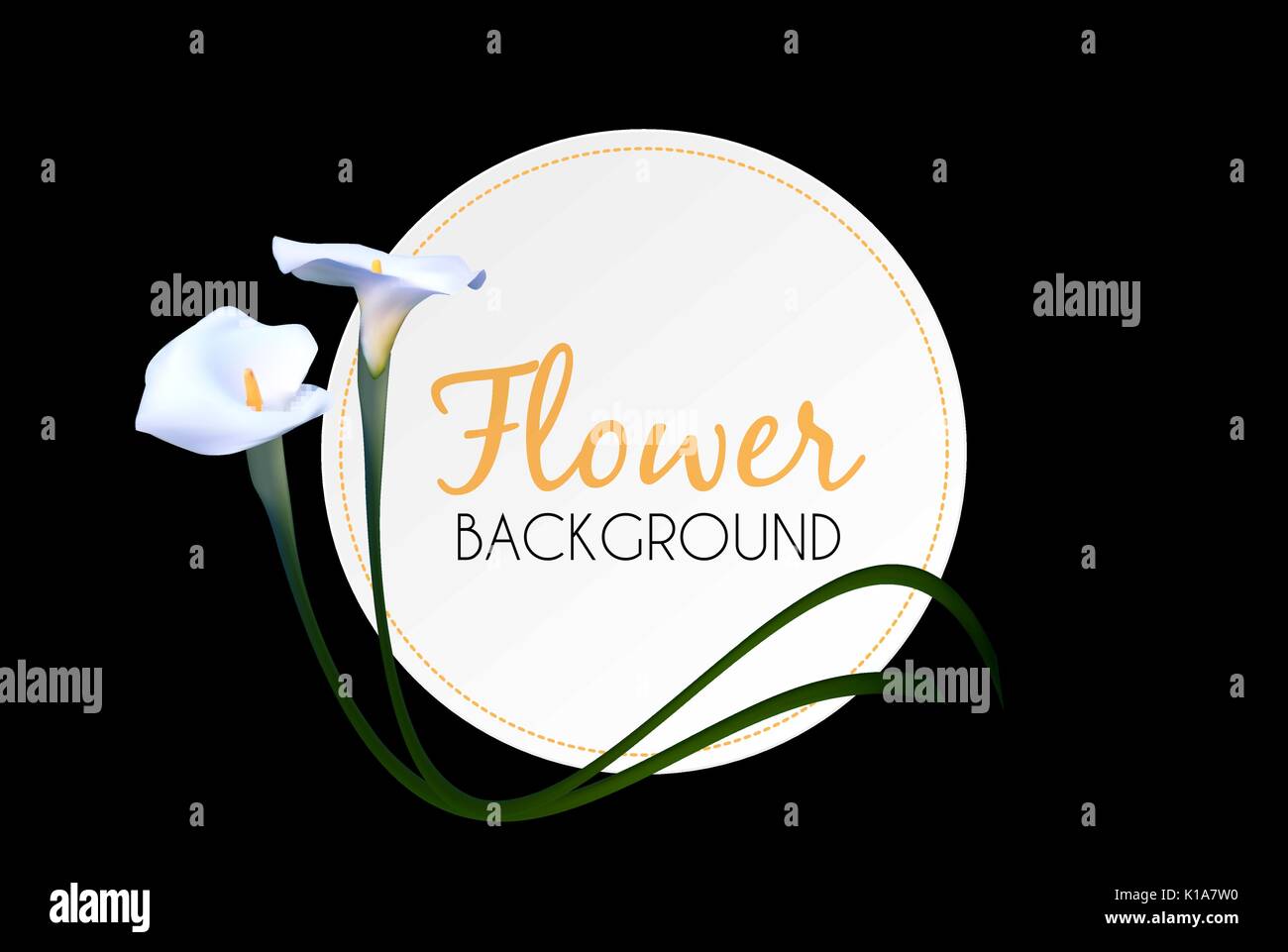 Abstrakt Floral Background mit Calla Blume. Vektor Illustratio Stock Vektor