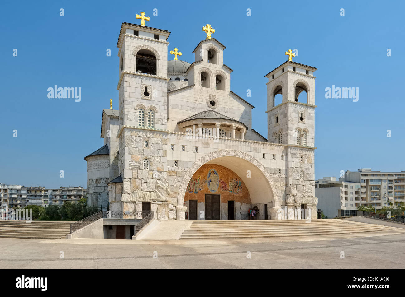 Kathedrale der Auferstehung Christi in Podgorica, Montenegro, Sehenswürdigkeiten Stockfoto