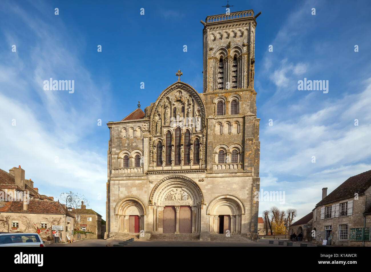 Basilika von Vézelay Haupteingang Stockfoto