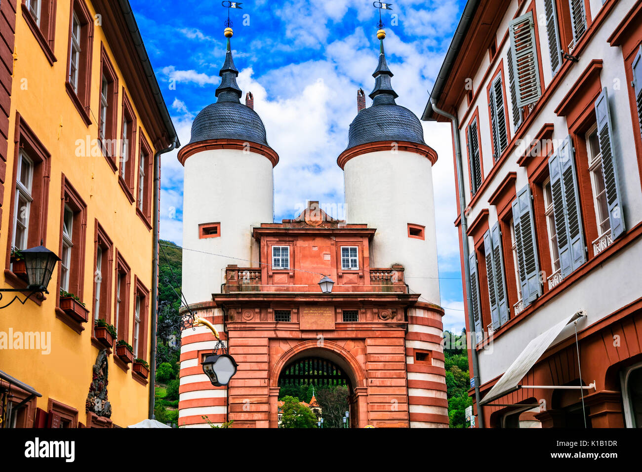 Elegante Architektur in Heidelberg, Deutschland. Stockfoto