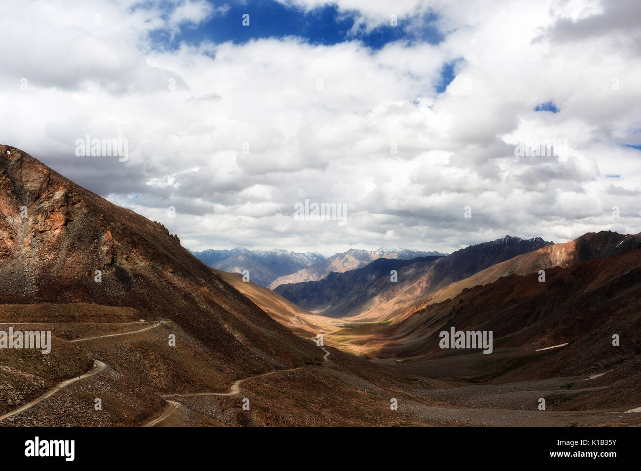 Naturlandschaft in Leh Ladakh, Jammu und Kaschmir, Indien Stockfoto