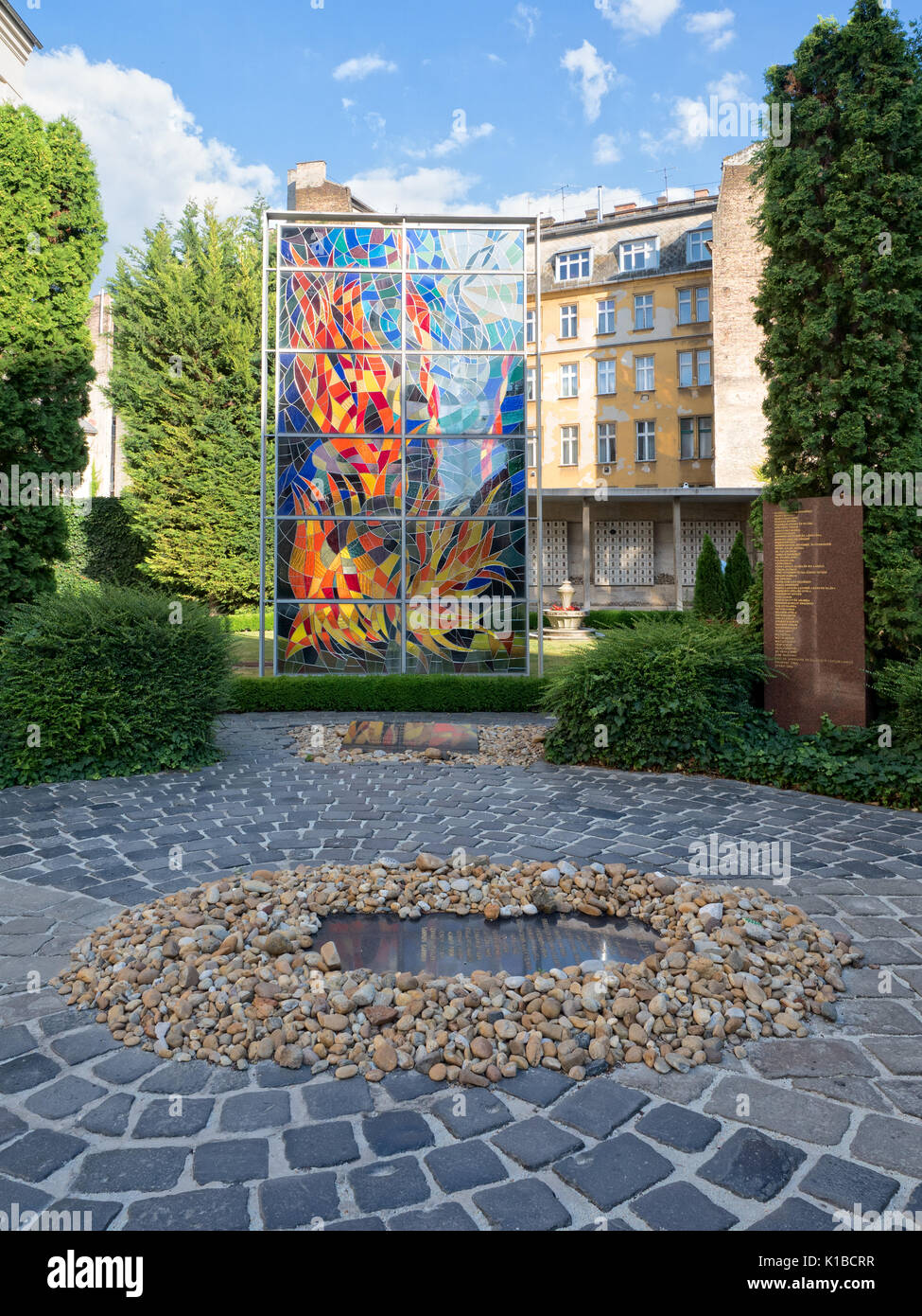 Budapest, Ungarn - 11. Juni 2017: Raoul Wallenberg Holocaust Memorial Park, hinter der Synagoge in der Dohány-Straße Stockfoto