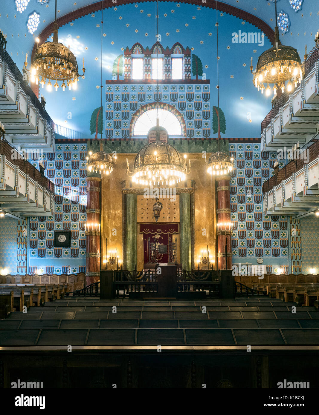 Innenansicht der Kazinczy Straße Orthodoxe Synagoge, im Zentrum von