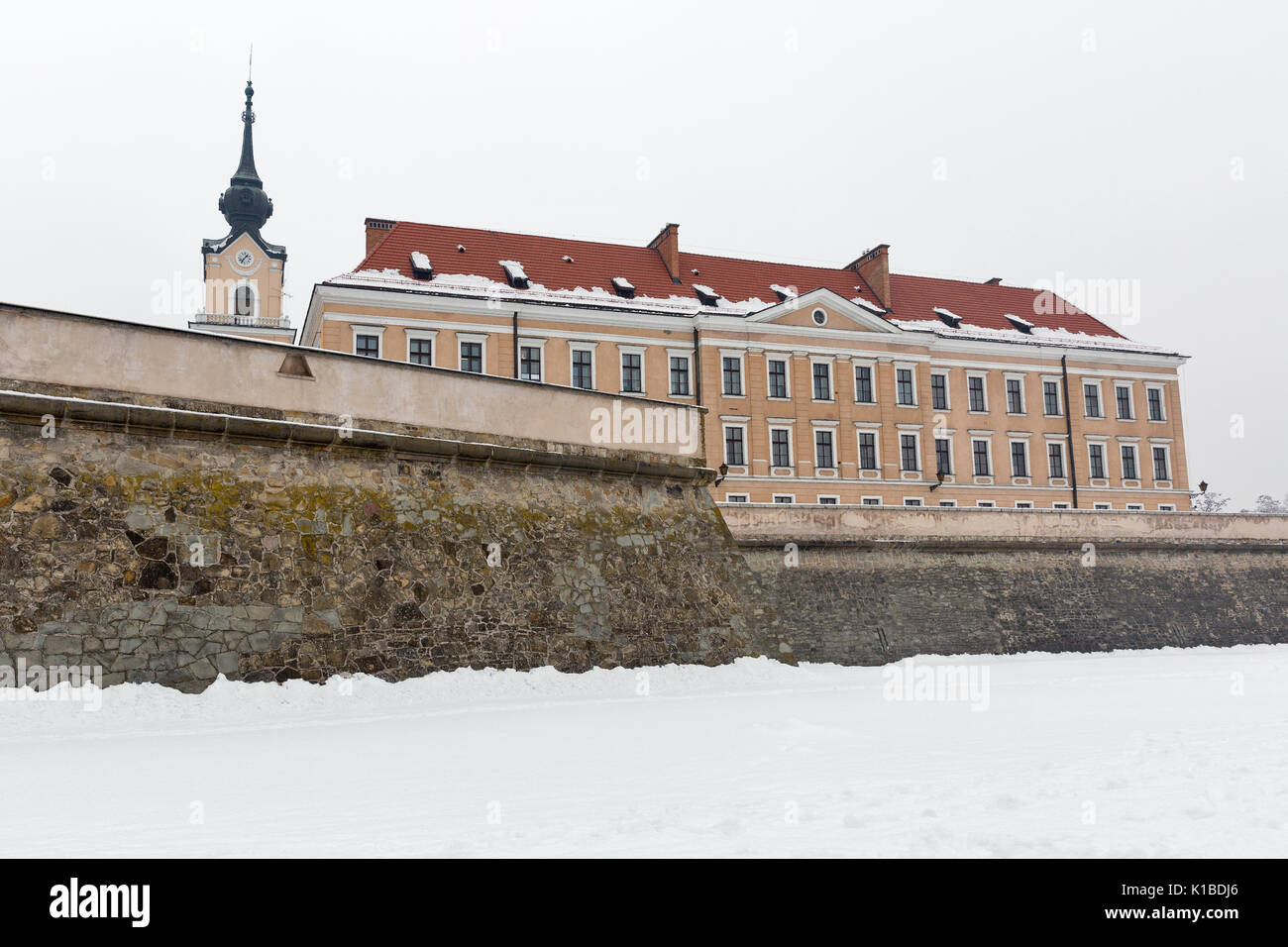 Winter Lubomirski Schloss in Rzeszow, Polen Stockfoto