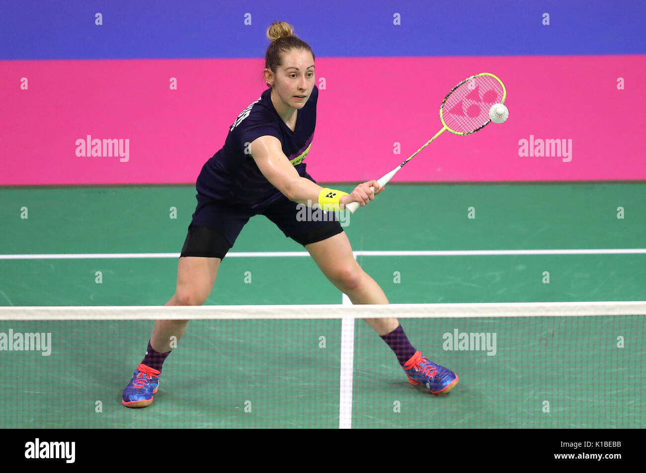 Schottlands Kirtsy Gilmour im Viertelfinale am Tag fünf der BWF-Weltmeisterschaften 2017 im Emirates Arena, Glasgow. PRESS ASSOCIATION Foto. Bild Datum: Freitag, August 25, 2017. Siehe PA Geschichte BADMINTON Welt. Photo Credit: Jane Barlow/PA-Kabel. Einschränkungen: Nur für den redaktionellen Gebrauch bestimmt. Keine kommerzielle Nutzung. Stockfoto Schottlands Kirtsy Gilmour im Viertelfinale am Tag fünf der BWF-Weltmeisterschaften 2017 im Emirates Arena, Glasgow. PRESS ASSOCIATION Foto. Bild Datum: Freitag, August 25, 2017. Siehe PA Geschichte BADMINTON Welt. Photo Credit: Jane Barlow/PA-Kabel. Einschränkungen: Nur für den redaktionellen Gebrauch bestimmt. Keine kommerzielle Nutzung. Stockfoto