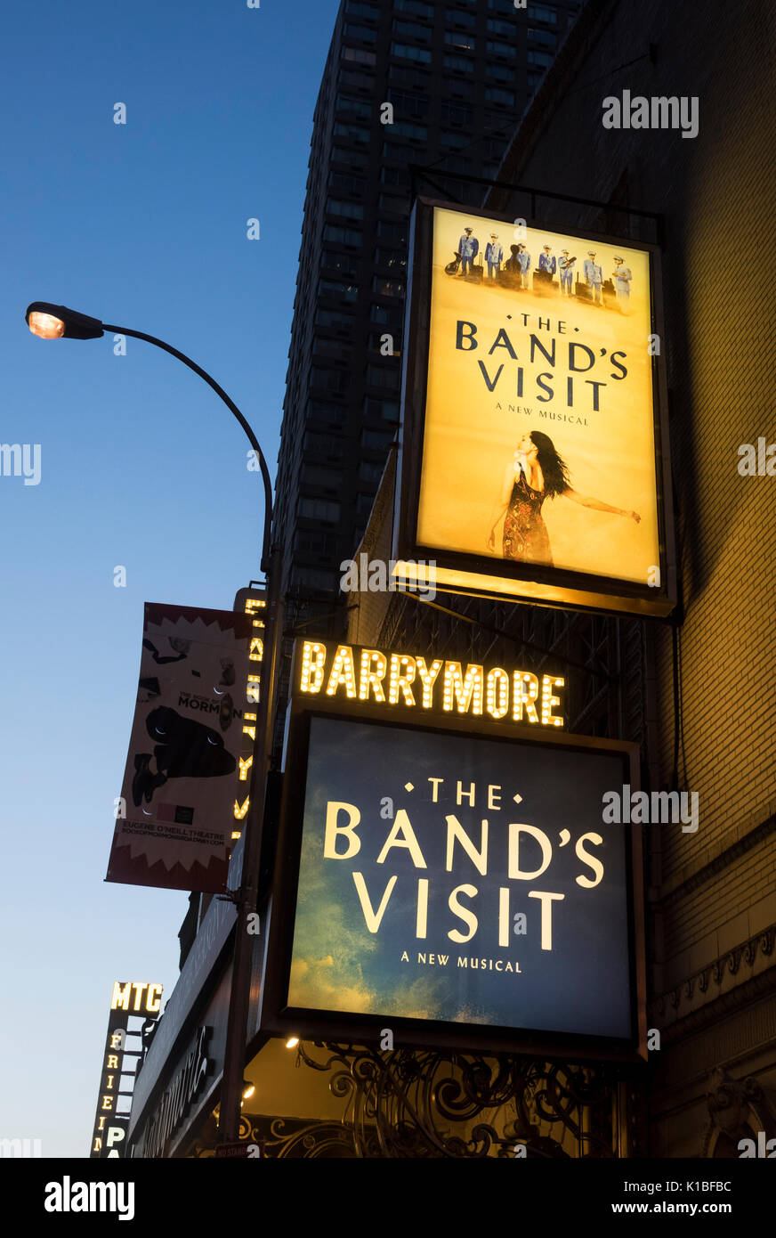 Die Band Besuch im Barrymore Theater Stockfoto