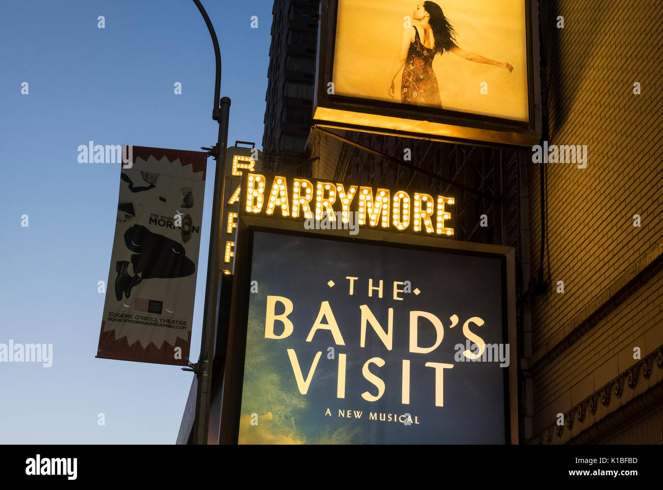 Die Band Besuch im Barrymore Theater Stockfoto