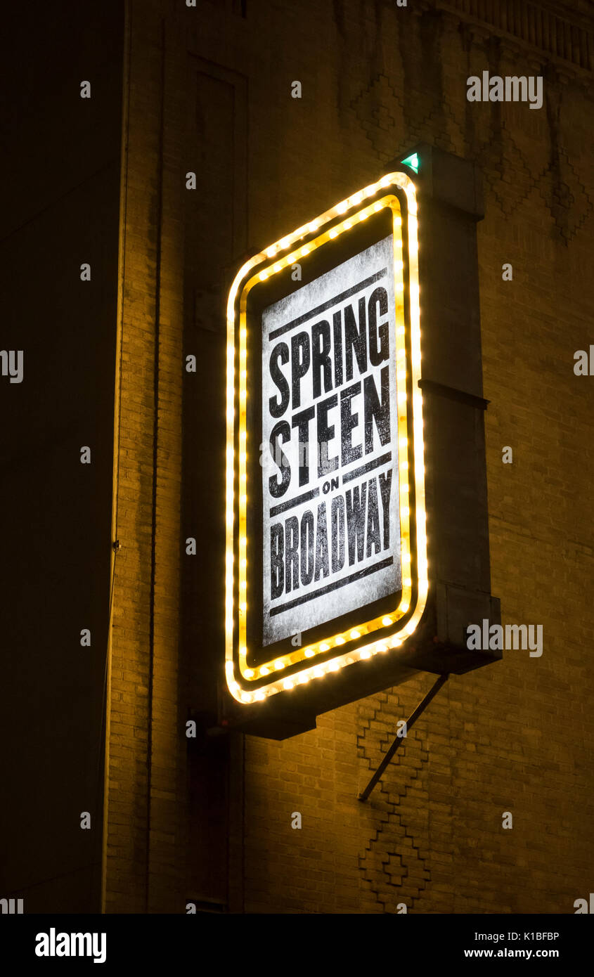 Bruce Springsteen in einer one-man-show am Broadway Stockfoto