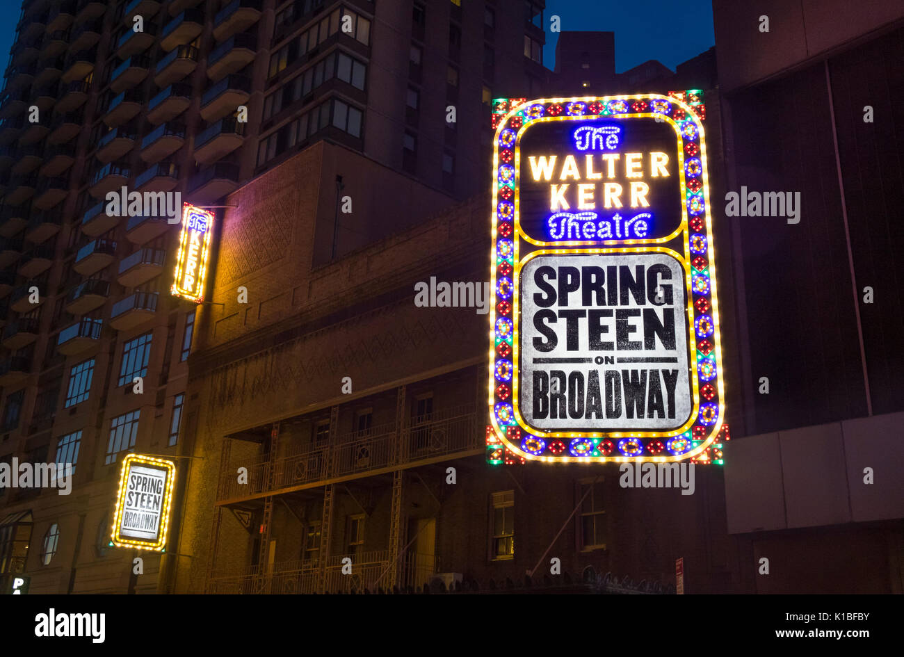 Bruce Springsteen in einer one-man-show am Broadway Stockfoto