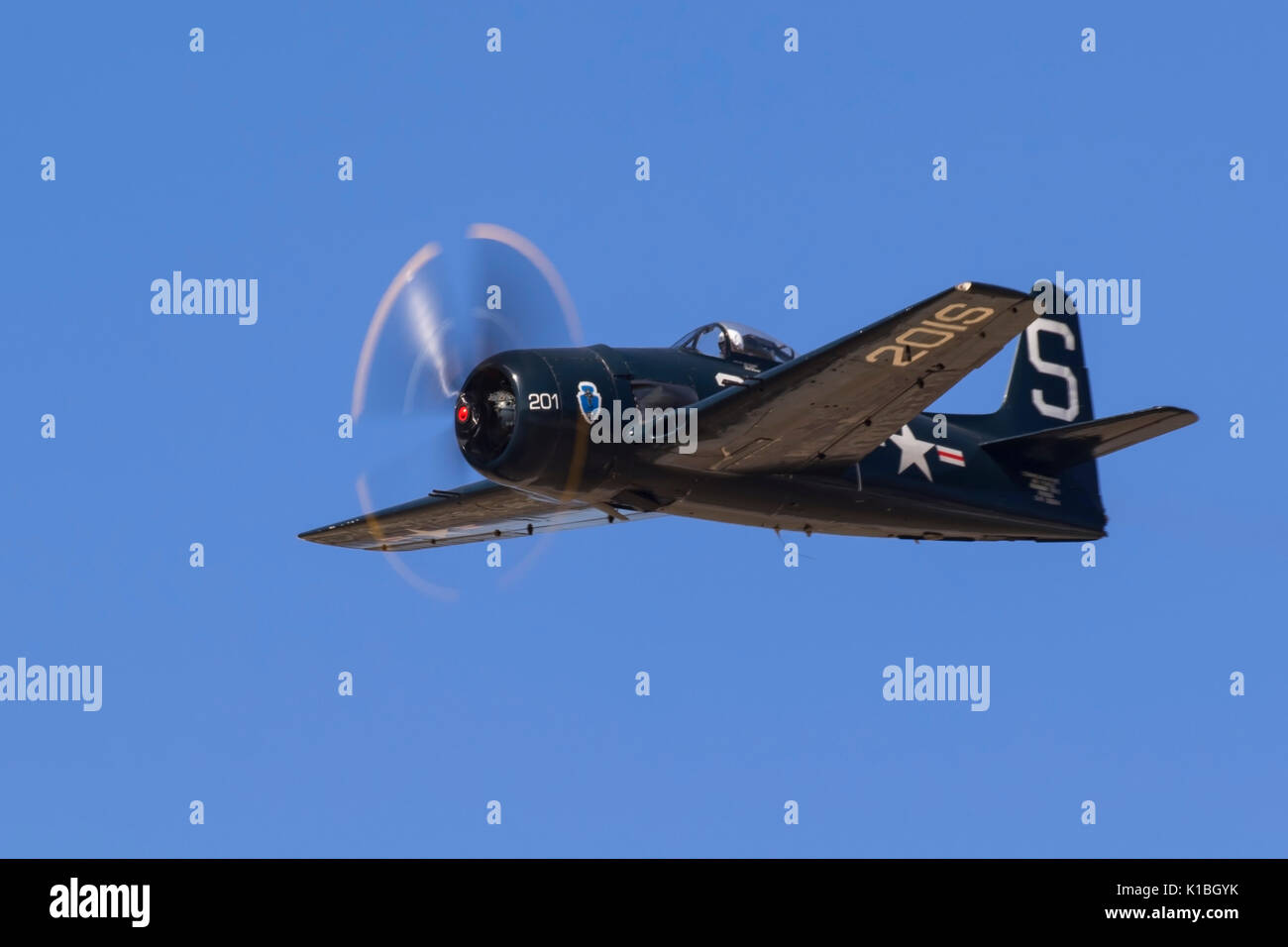 Flugzeug Grumman F6F Hellcat WWII Flugzeuge Stockfoto