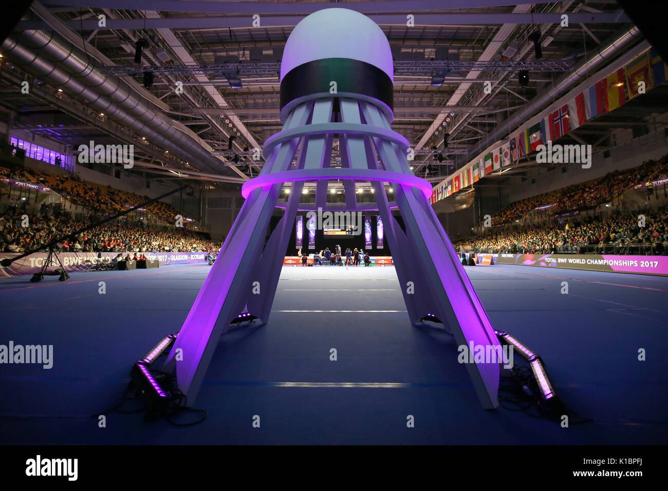Eine allgemeine Ansicht innerhalb der Arena am Tag sechs der BWF-Weltmeisterschaften 2017 im Emirates Arena, Glasgow. PRESS ASSOCIATION Foto. Bild Datum: Samstag, 26 August, 2017. Siehe PA Geschichte BADMINTON Welt. Photo Credit: Jane Barlow/PA-Kabel. Einschränkungen: Nur für den redaktionellen Gebrauch bestimmt. Keine kommerzielle Nutzung. Stockfoto Eine allgemeine Ansicht innerhalb der Arena am Tag sechs der BWF-Weltmeisterschaften 2017 im Emirates Arena, Glasgow. PRESS ASSOCIATION Foto. Bild Datum: Samstag, 26 August, 2017. Siehe PA Geschichte BADMINTON Welt. Photo Credit: Jane Barlow/PA-Kabel. Einschränkungen: Nur für den redaktionellen Gebrauch bestimmt. Keine kommerzielle Nutzung. Stockfoto