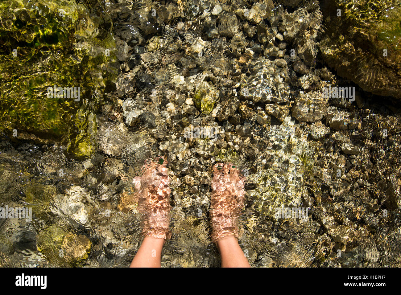 kristallklares Wasser Stockfoto