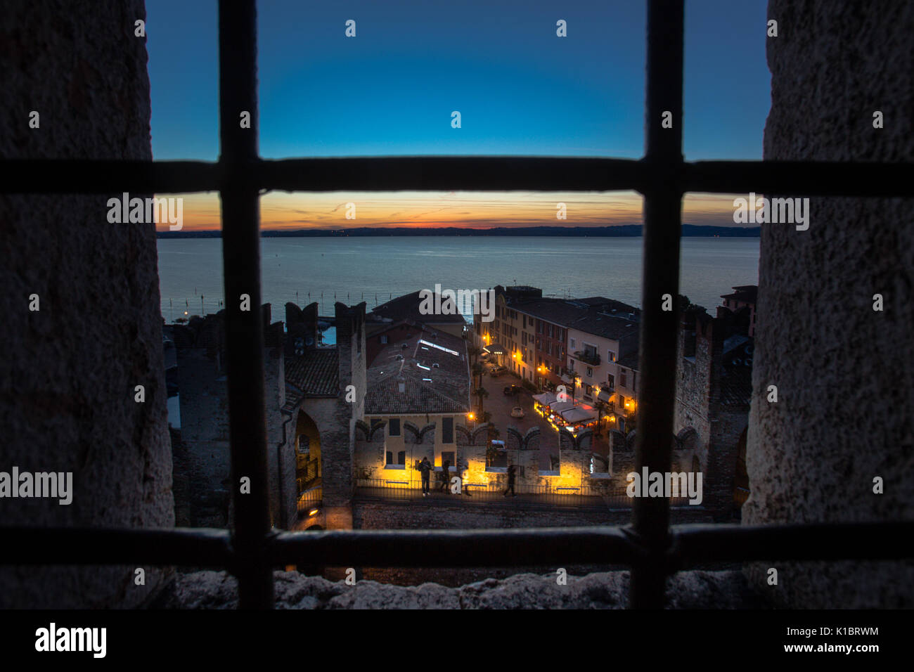 Cityview von Sirmione, Gardasee Stockfoto