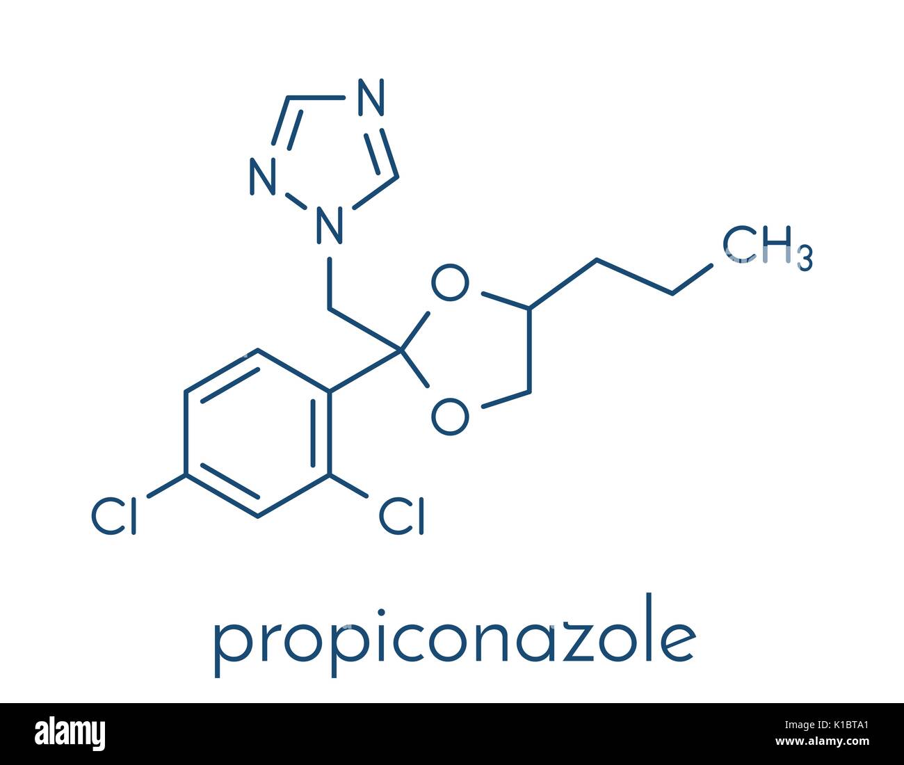 Propiconazol antimykotische Molekül (TRIAZOL Klasse). Skelettmuskulatur