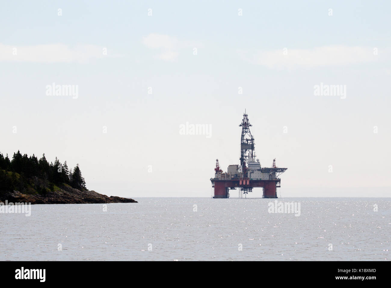 Öl-Bohrinsel Stockfoto