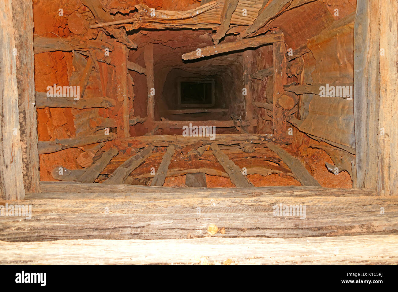 Goldmine Welle, Sandstein, Murchison, Western Australia Stockfoto