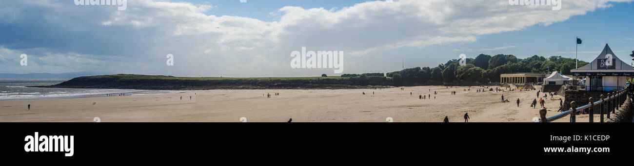 Der Strand von Whitmore Bay, Barry Island, Vale von Glamorgan, Wales. Stockfoto