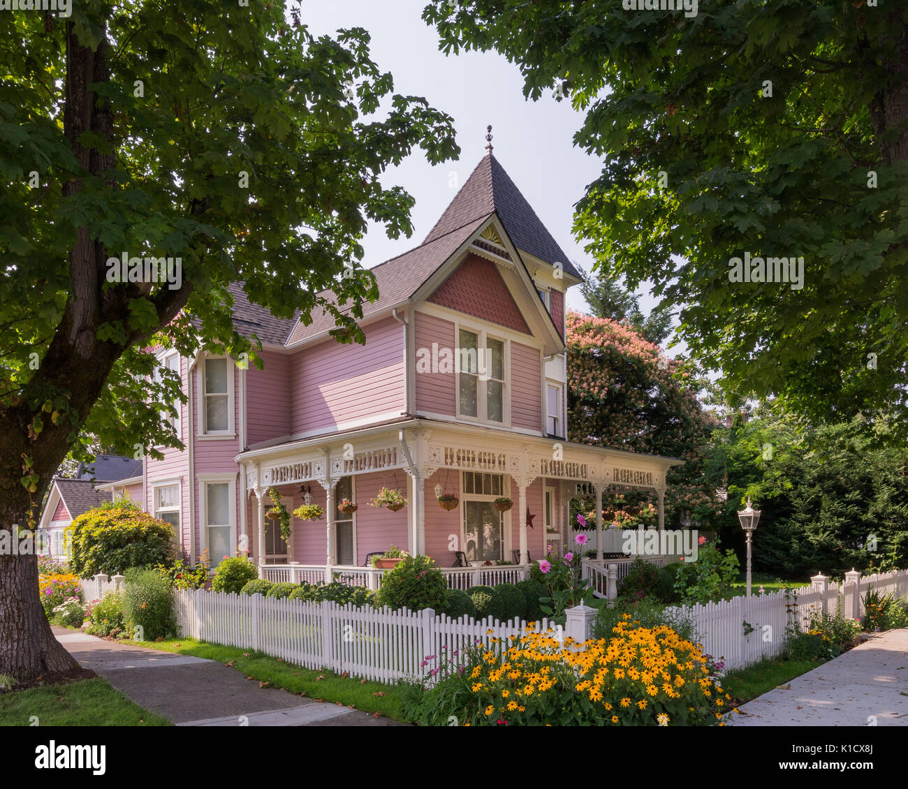 Ein Jahrhundert alten viktorianischen Haus, liebevoll vom Eigentümer restauriert. Stockfoto