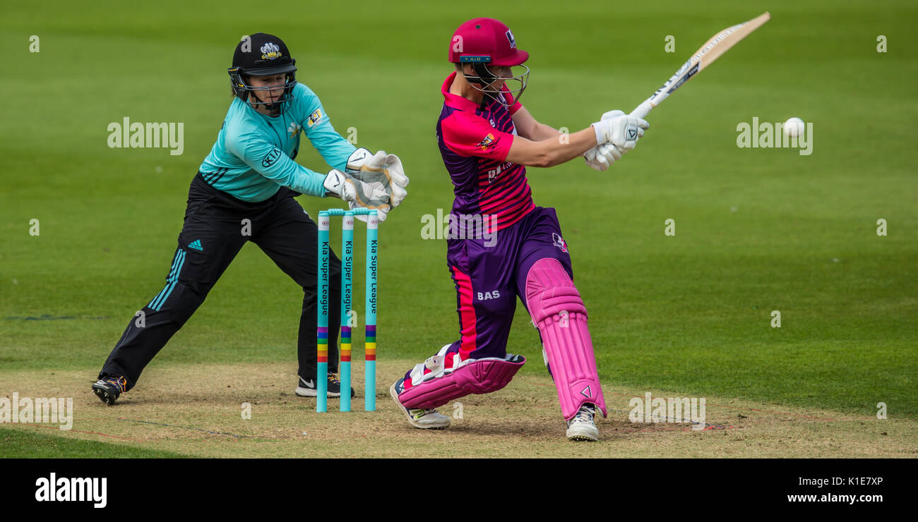 London, Großbritannien. 26. August 2017. xxxx schlagen für Loughborough Blitz gegen Surrey Sterne in der Kia Super League T20 Cricket Match am Kia Oval. David Rowe/Alamy leben Nachrichten Stockfoto