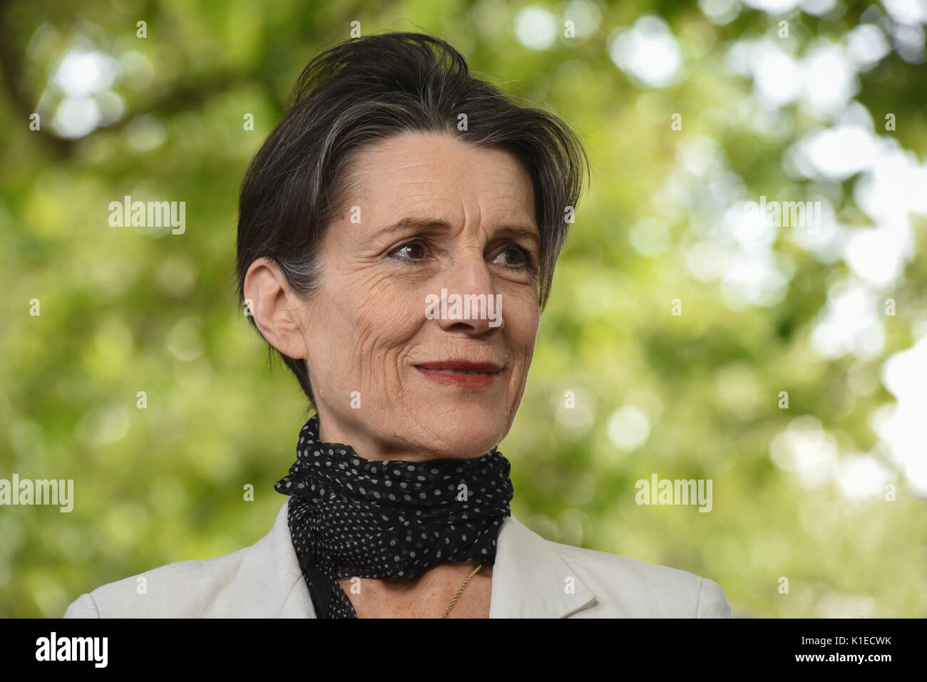 Edinburgh, Schottland, Großbritannien. 27 Aug, 2017. Das Edinburgh International Book Festival Sonntag, 27 August. Shakespeare Schauspielerin Harriet Walter der diesjährigen Festival sprechen über ihre Liebe der Barde erscheinen. Credit: Stuart Cobley/Alamy leben Nachrichten Stockfoto